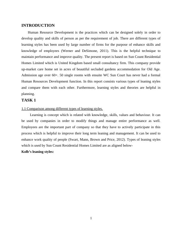 Human Resource Development of Sun Court Homes Limited : Report_4