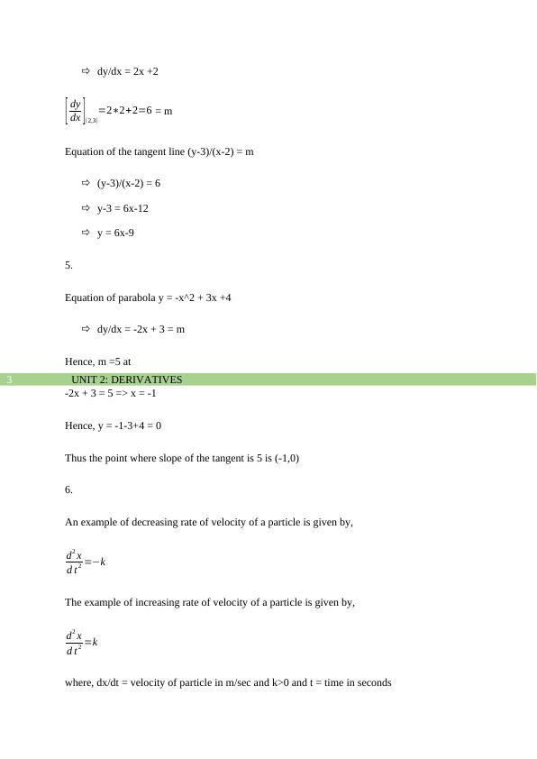 Unit-2: Derivatives | Assignment_4
