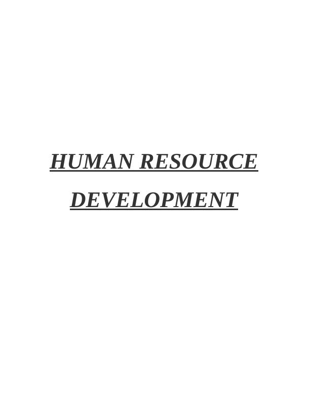 Report on Human Resource Development of Sun Court Limited_1