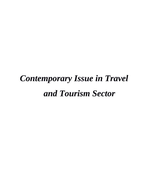 Contemporary Issue in Travel and Tourism Sector - Trailfinder_1