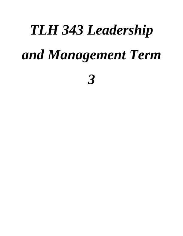 Leadership and Management Approaches in TUI_1