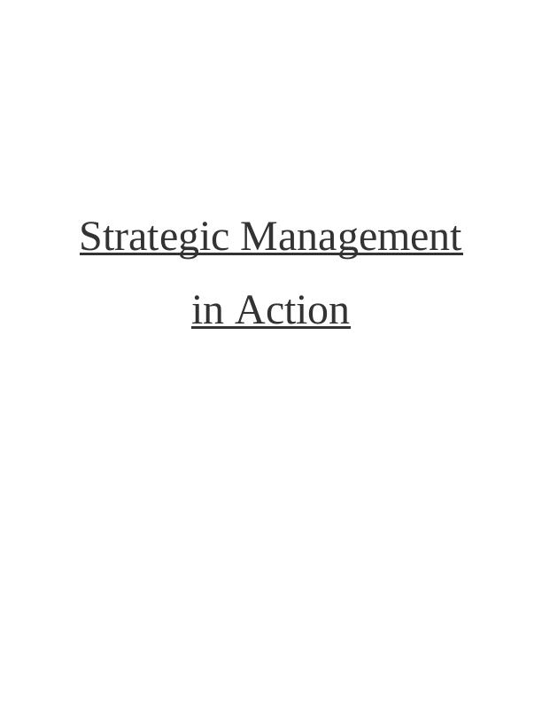 Essay on Strategic Management_1
