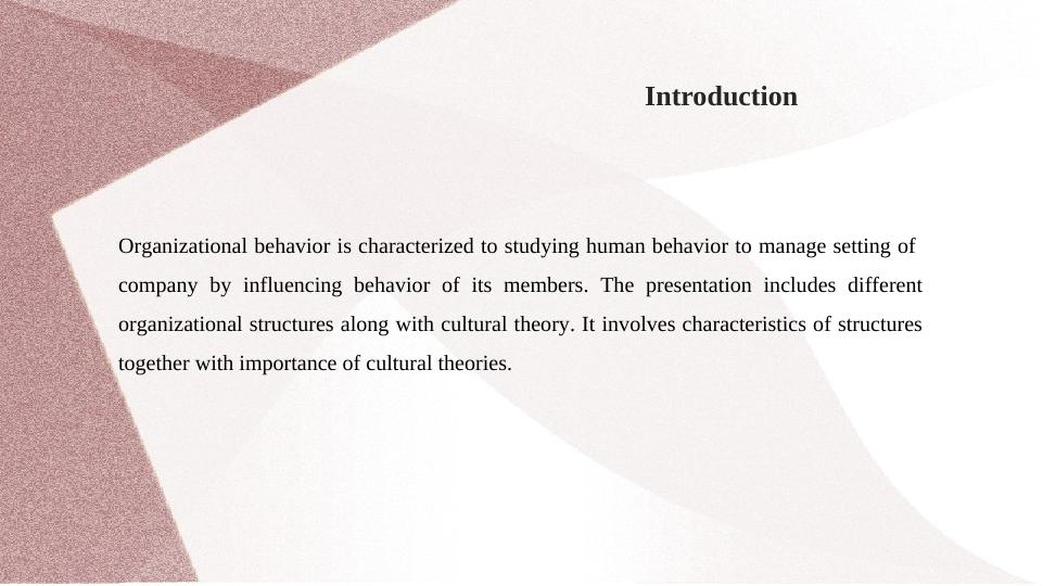 Organisational Behaviour: Different Organizational Structures and Cultural Theory_3