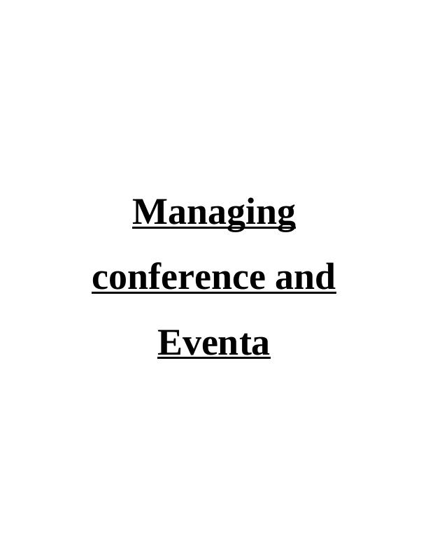 managing conference and event |assignment_1