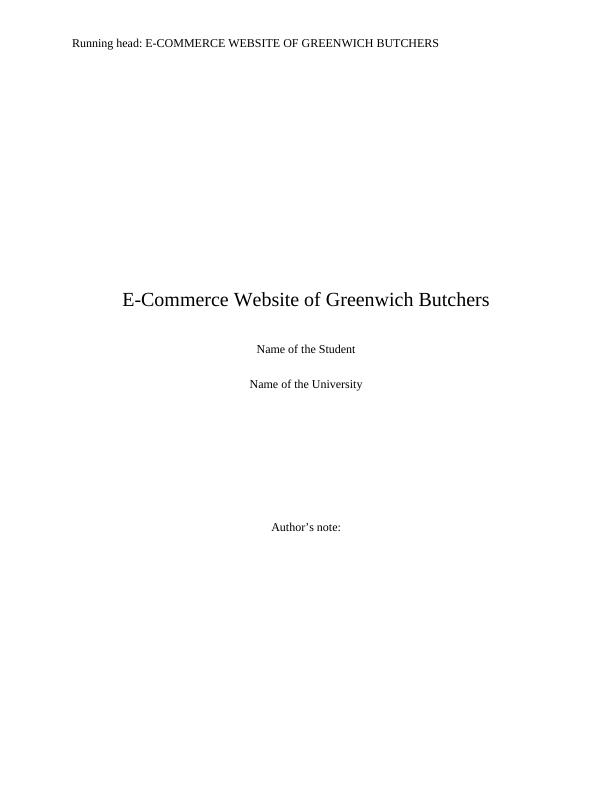 E-Commerce Website of Greenwich Butchers_1