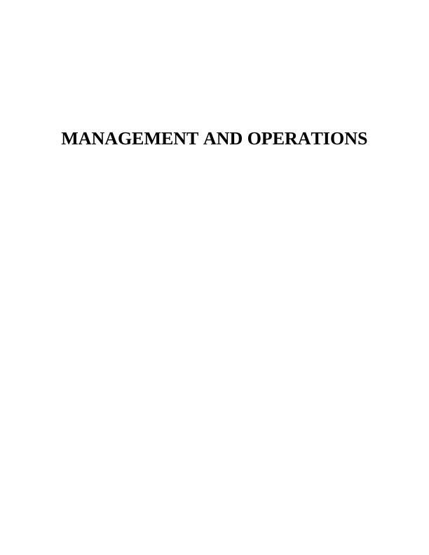 (solved) Management and Operations: Doc_1