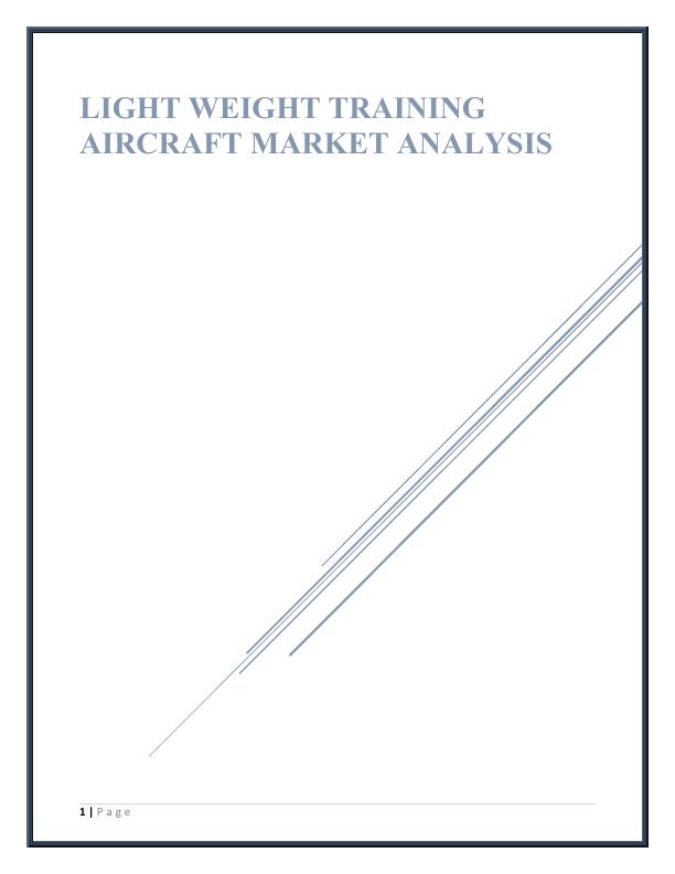 Light Weight Training Aircraft Market Analysis  PDF_1