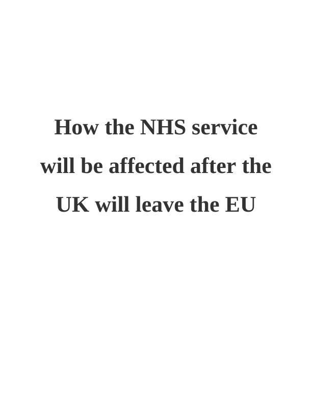 Impact of Brexit on NHS Services_1
