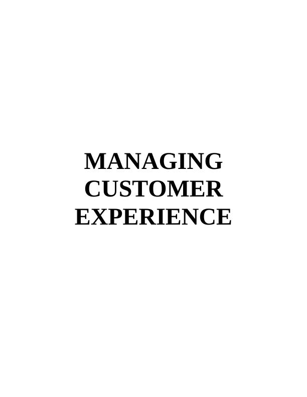 (PDF) Customer Experience Management: Assignment_1