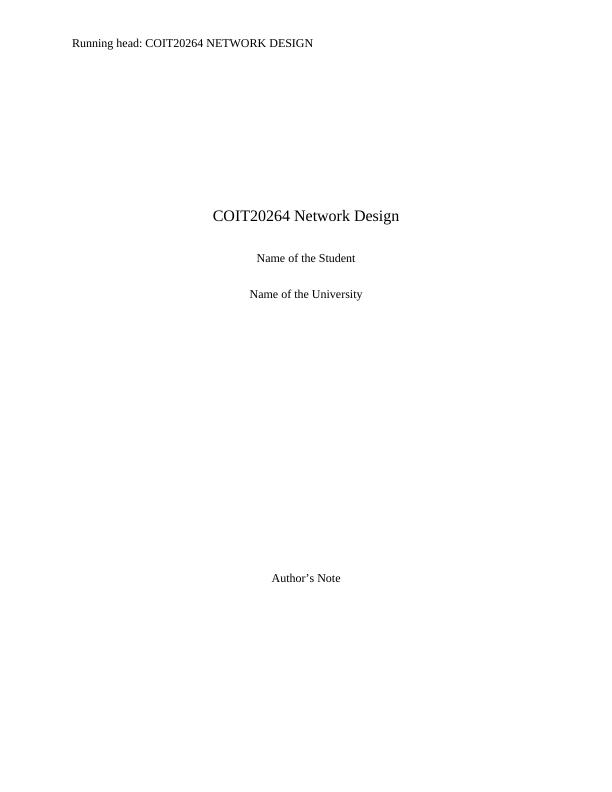 COIT20264 Network Design - Desklib_1