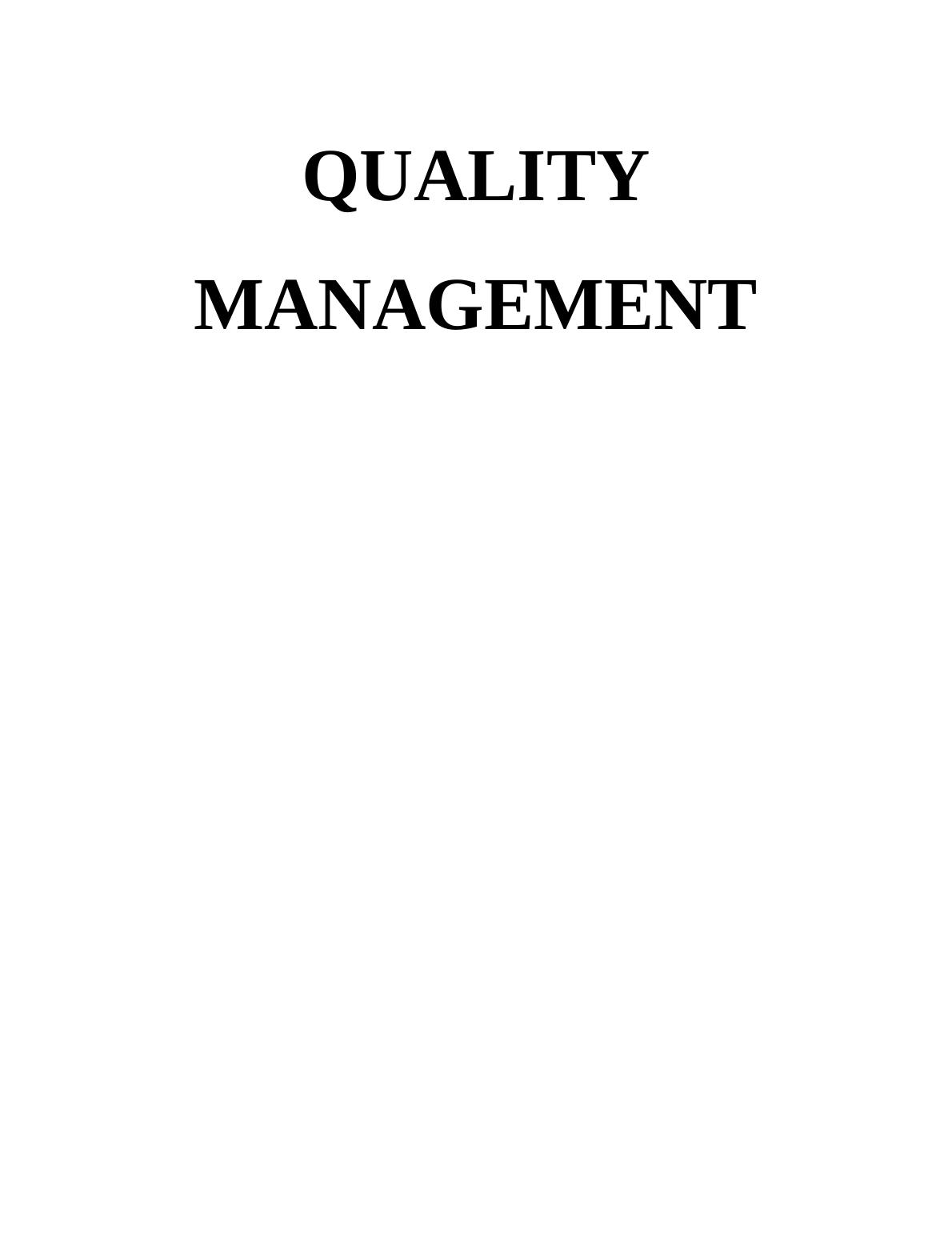 quality management case study