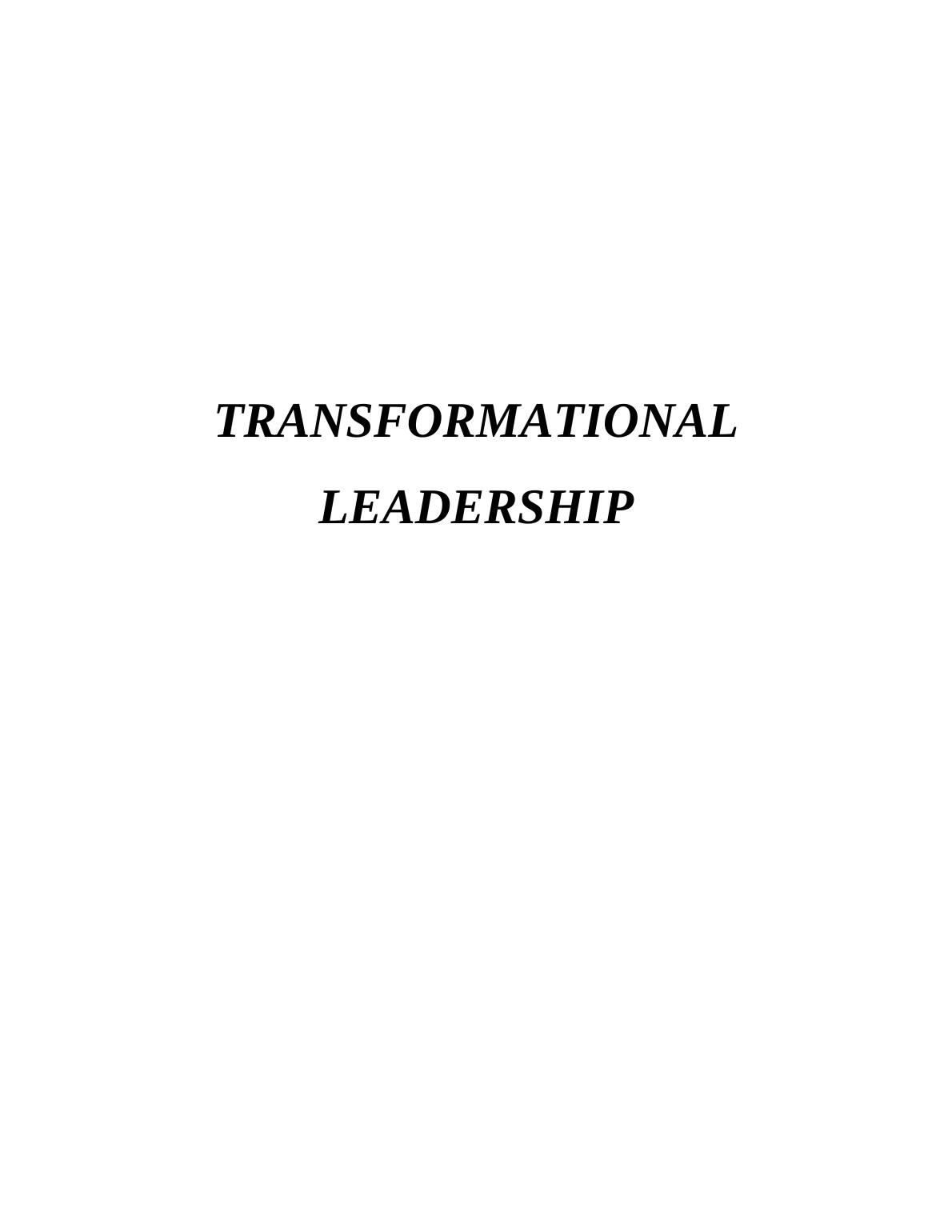 Transformational Leadership Theories_1