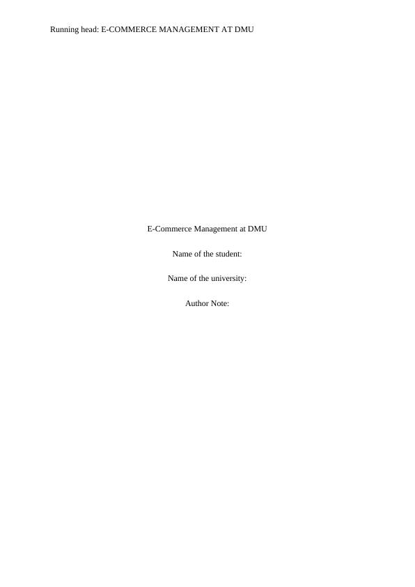 E-Commerce Management at DMU_1