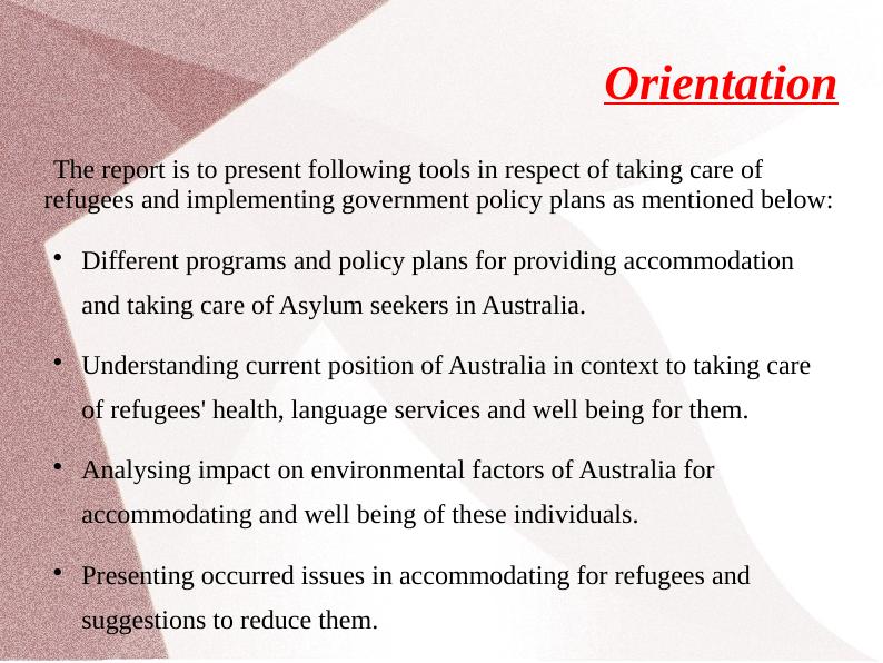 Accommodating and Ensuring Well Being of Refugee Populations in Australia_2