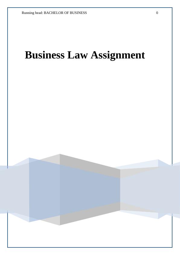 Bachelor of Business Assignment_1