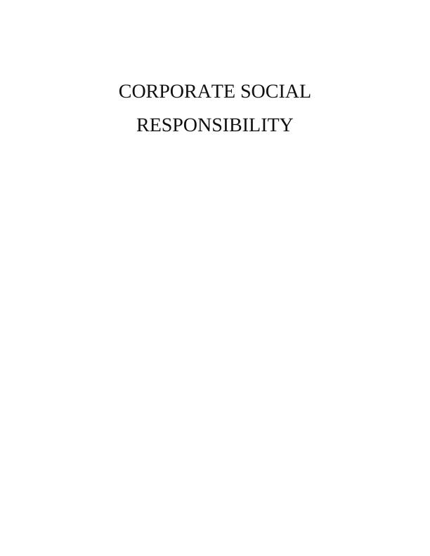 Corporate Social Responsibility  -  Assignment_1