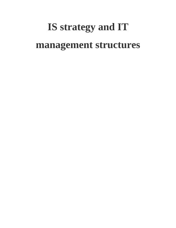 IS Strategy and IT Management Structures_1
