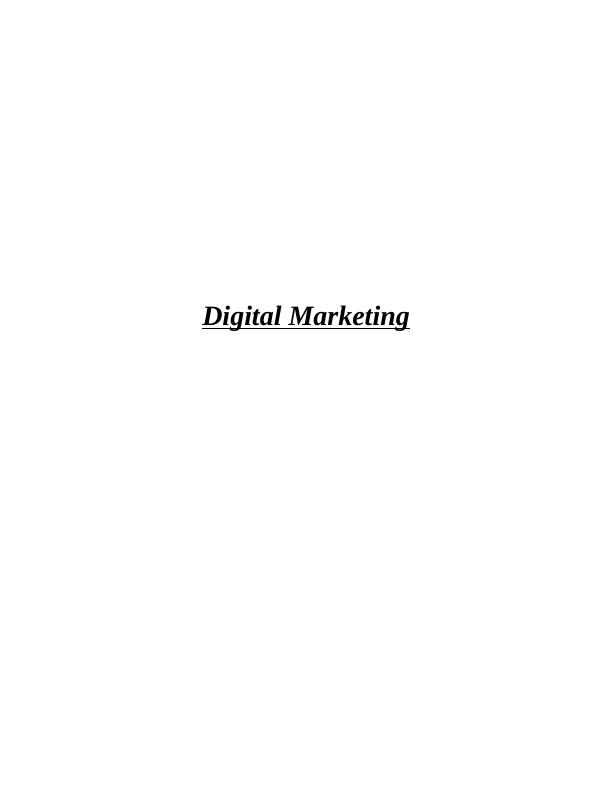 Introduction to Digital Marketing INTRODUCTION_1