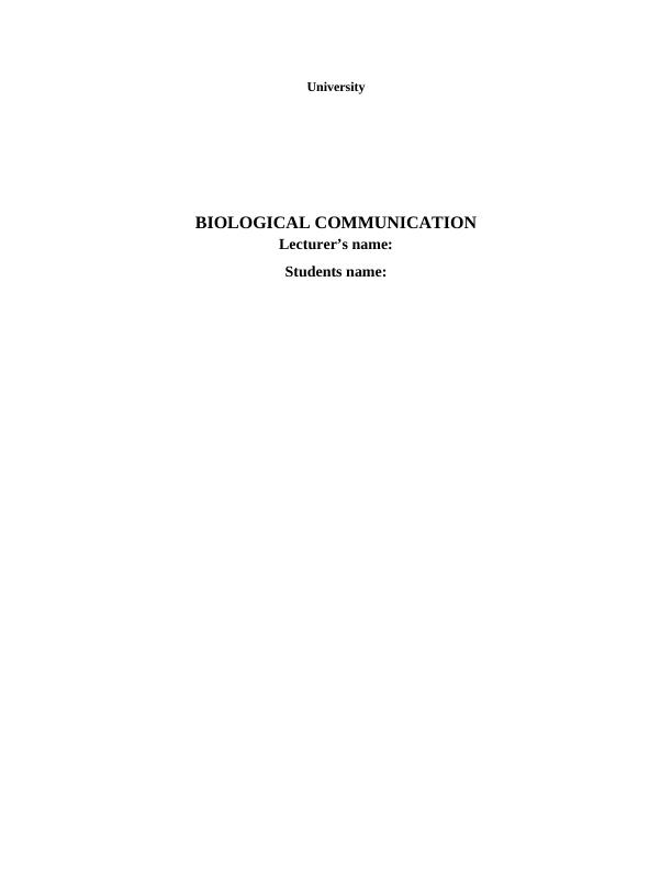 Biological Communication_1