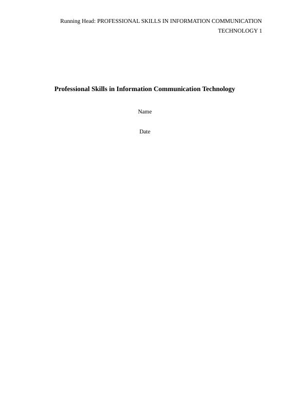 Professional Skills in Information Communication Technology_1