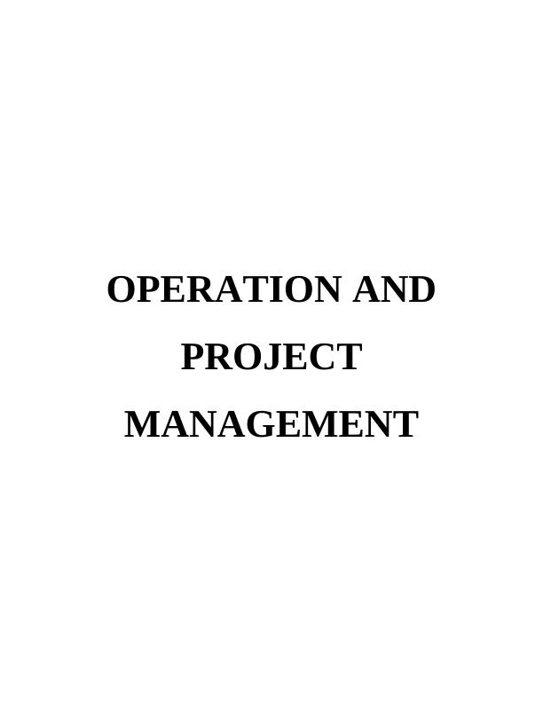 Operation and Project Management_1