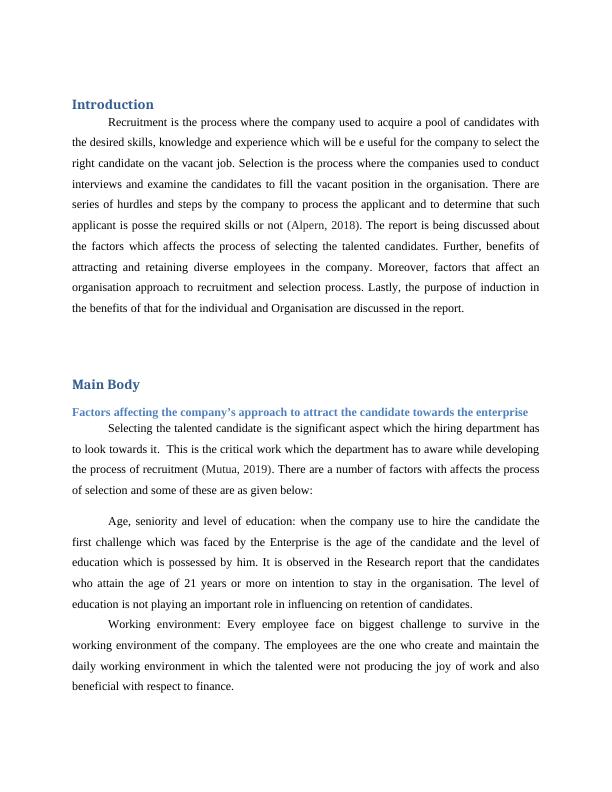 Factors Affecting Recruitment and Selection Process