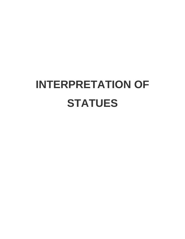 Assignment on Interpretation of Statues_1
