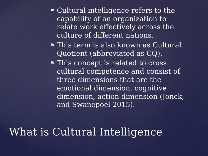 Cultural Intelligence: Assignment_2