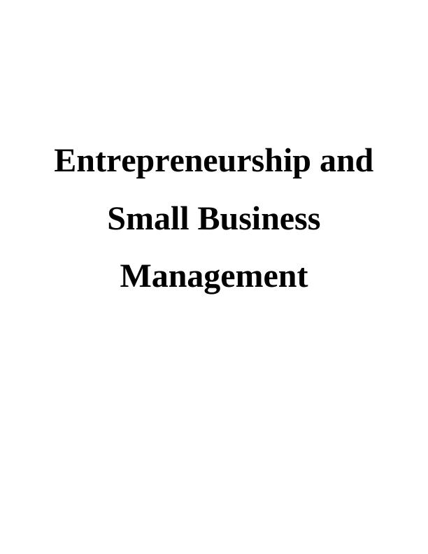 Entrepreneurship and Small Business Management._1