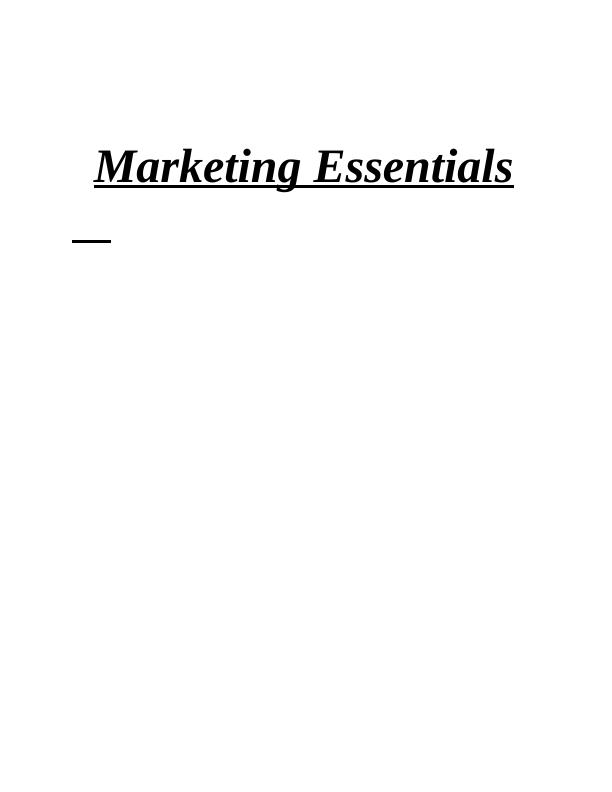Marketing Essentials Assignment Sample | British hotel chain_1