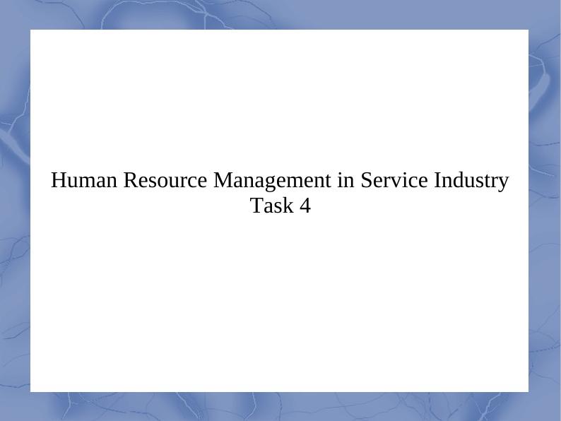 human resource management in service industry_1