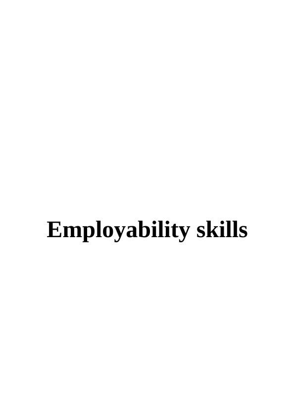 Employability Skills: Importance and Models for Development_1