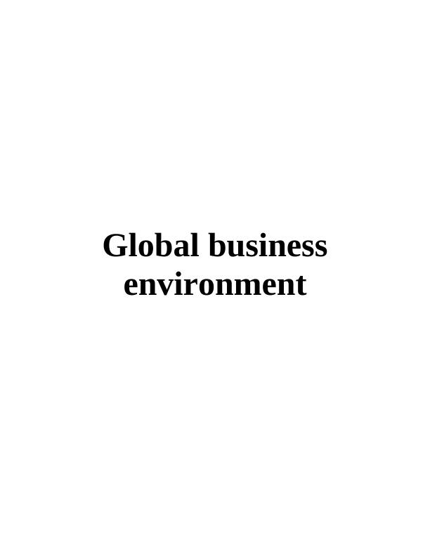Global Business Environment: Analysis of Aston Martin_1