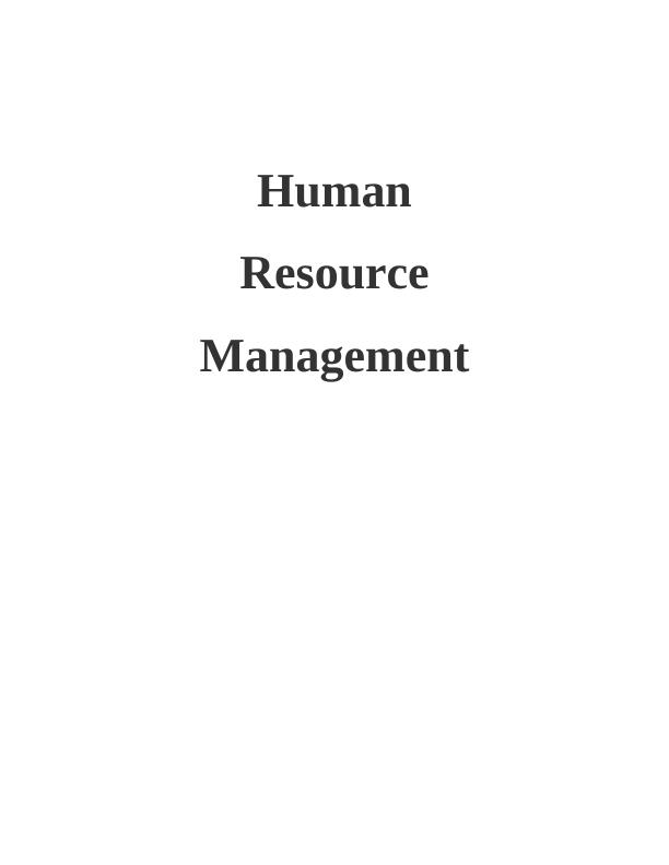 Human Resource Management (HRM)- Tesco_1