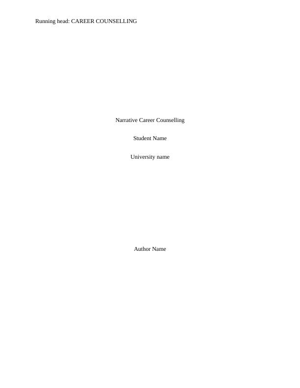 Essay on Constructivist Concepts of Career Counseling_1