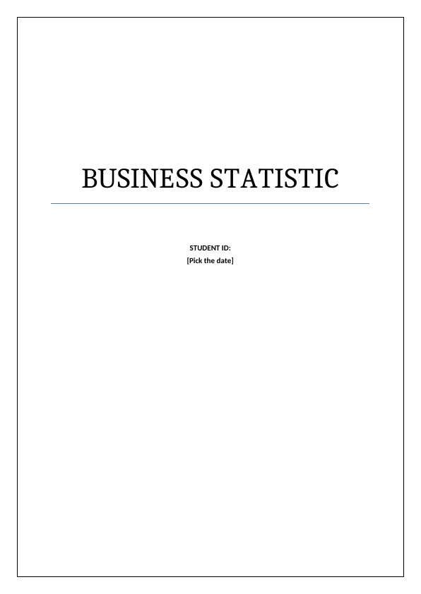 Business  Statistics  - Assignment PDF_1
