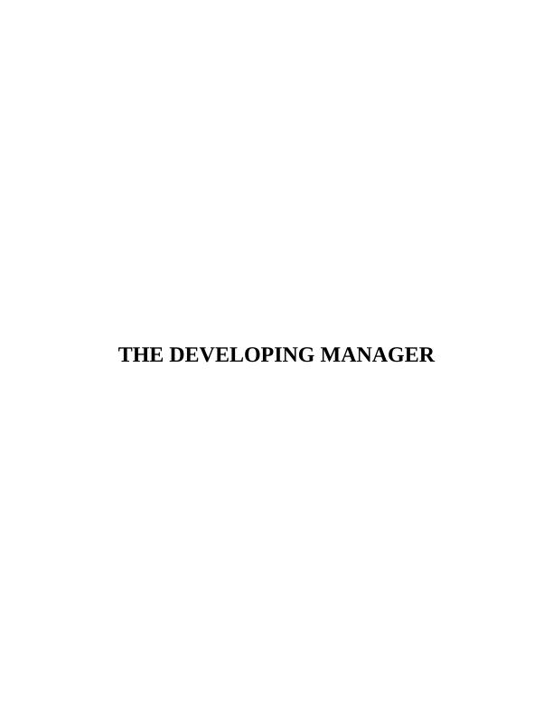 The Development Manager Contents Introduction_1