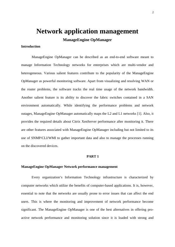 ManageEngine OpManager: Network Application Management_2