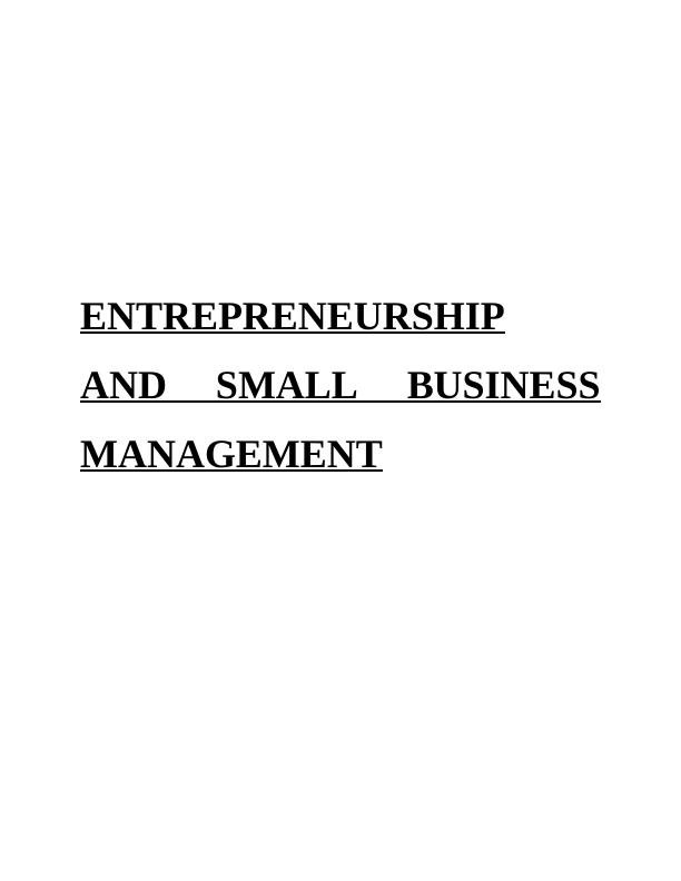 Entrepreneurship and Small Business Management in Public and Corporate Sector_1