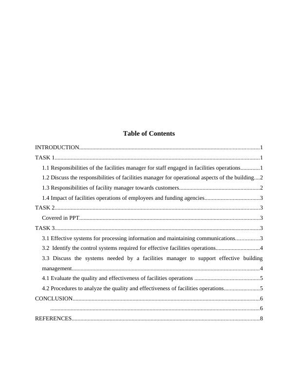 Facilities Operations and Management: Assignment (Doc)_2