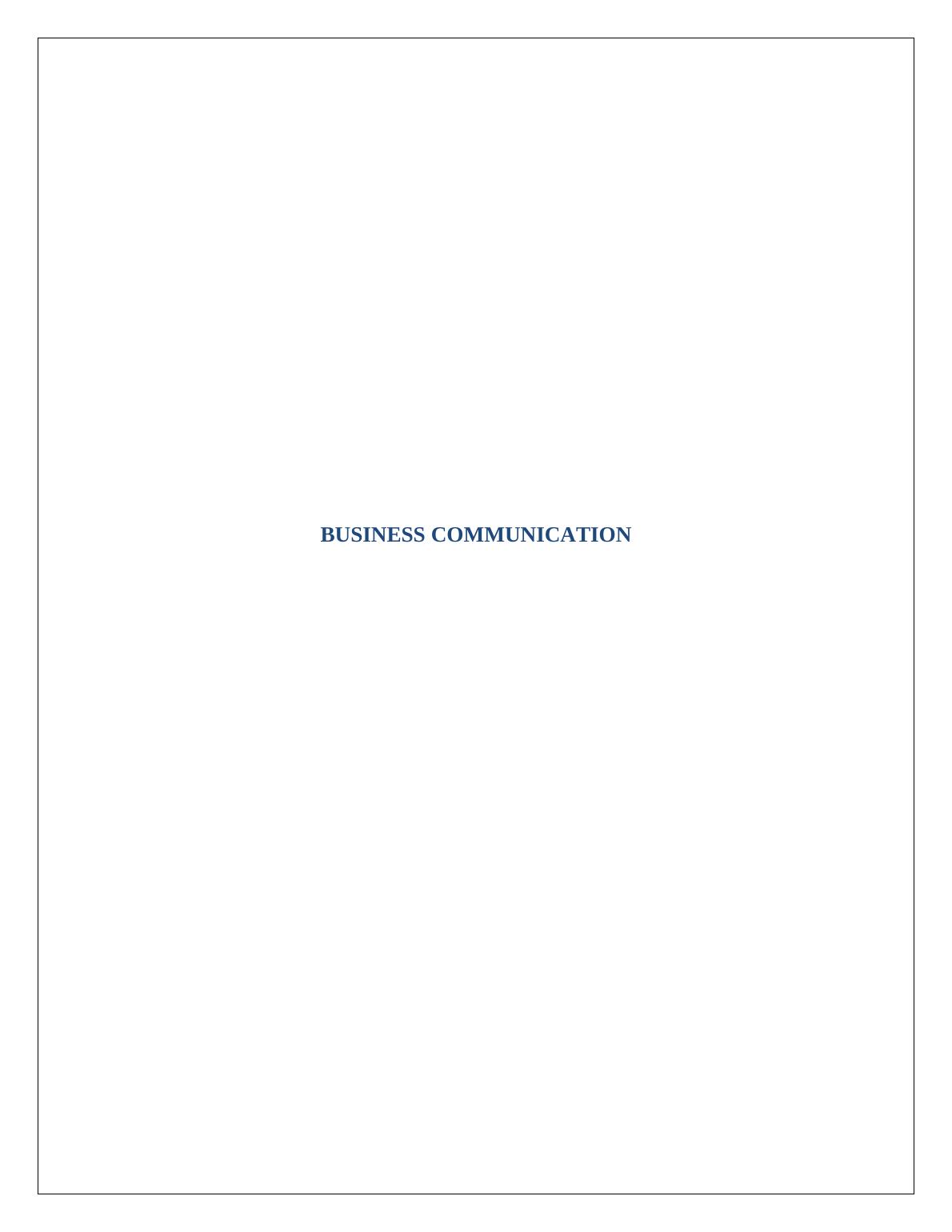 Business Communication Marketing Report 2022_1