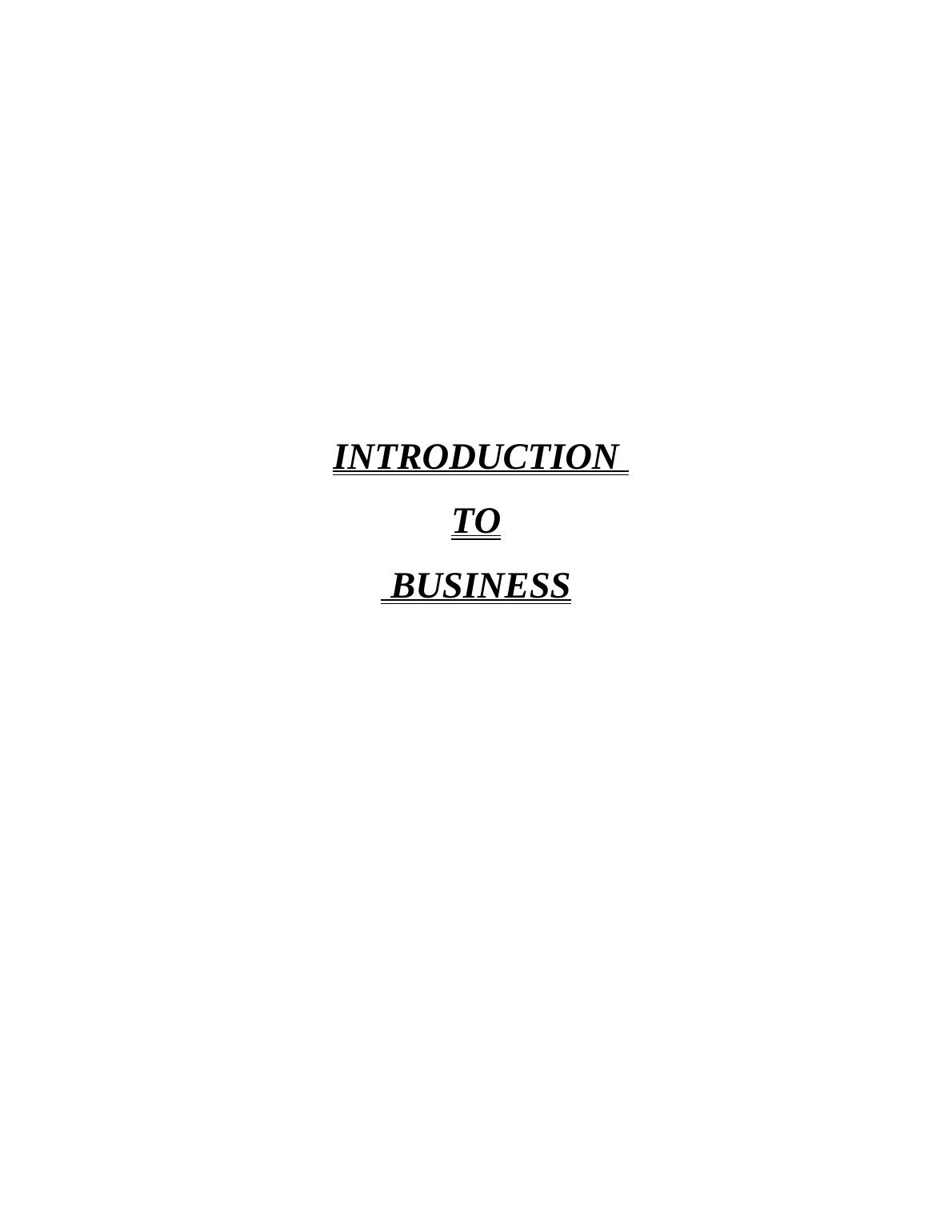 Introduction to Business - PDF