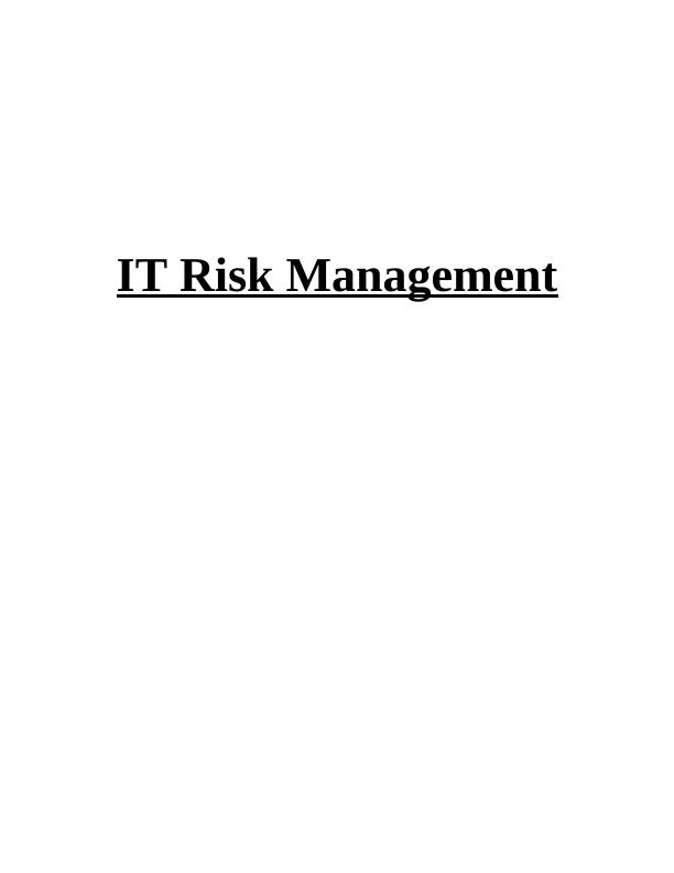 IT Risk Management Assignment_1
