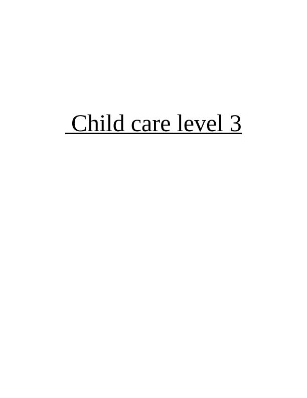 child care assignment answers