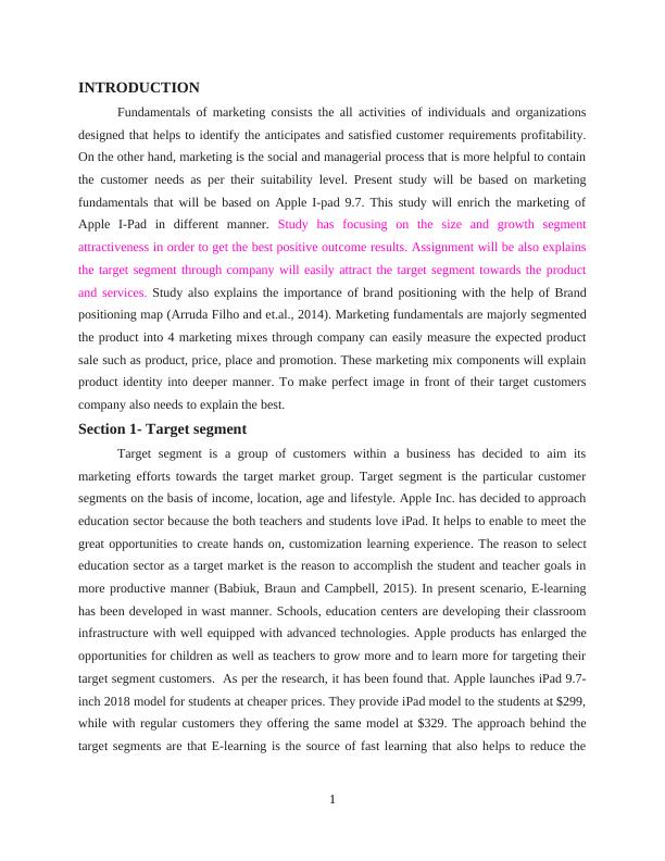 Fundamentals of Marketing Assignment - Apple I-pad_4