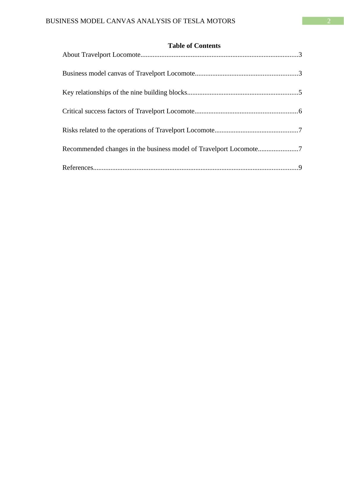 Business Model Canvas Assignment Travelport