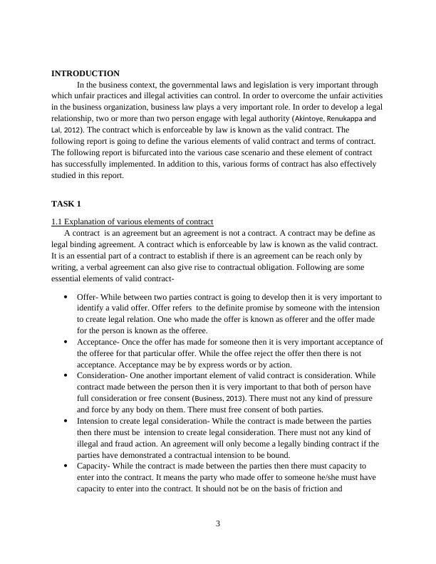 Contract And Its Elements | Assignment_3