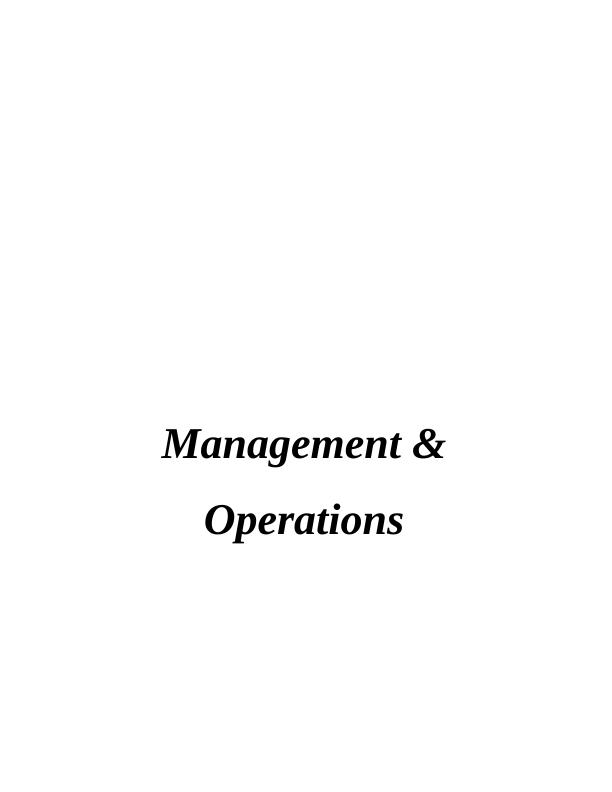 Management & Operations in TESCO, a multinational groceries and general merchandiser_1