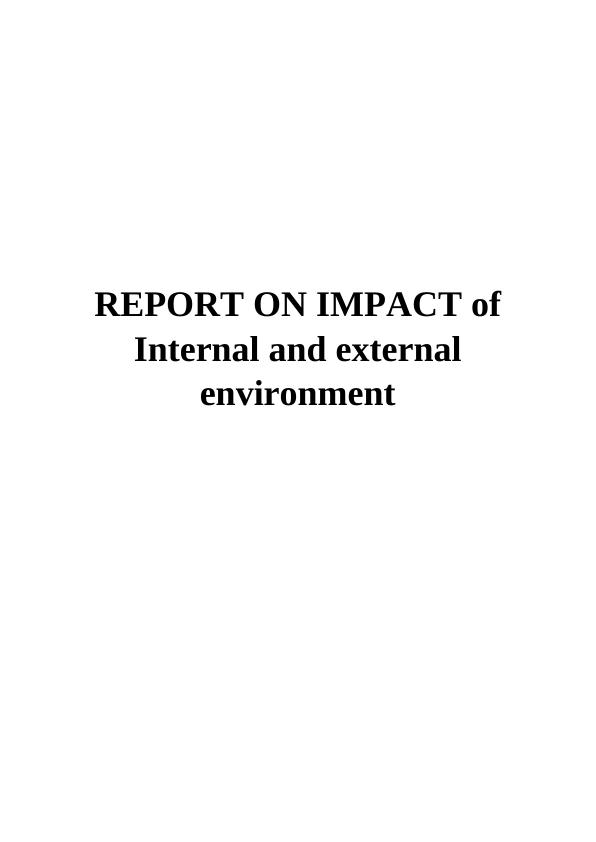 Impact of Internal and External Environment on Business Activities of L’Oreal_1