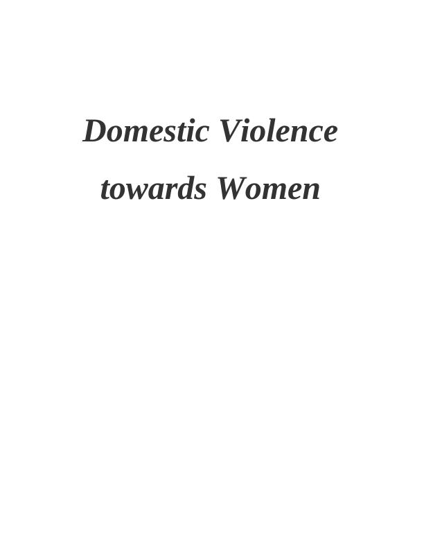Domestic violence Against Women_1